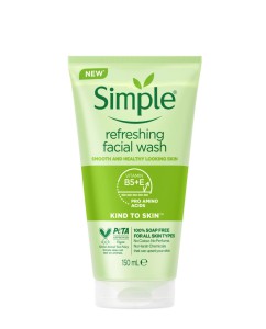 ژل شستشوی صورت سیمپل طراوت بخش انواع پوست 150 میل ا Simple Refreshing Facial Wash All skin types 150